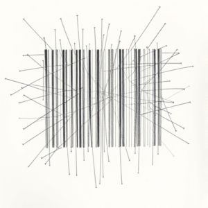 Chaotic Graphite Pencil Sketch Barcode Tattoo
