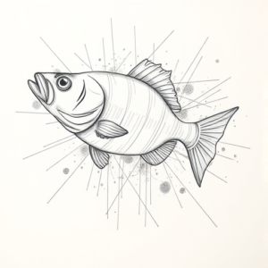 Chaotic Graphite Pencil Sketch Bass Tattoo