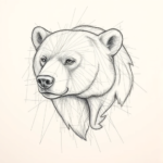 Chaotic Graphite Pencil Sketch Bear Tattoo