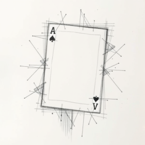 Chaotic Graphite Pencil Sketch Card Tattoo