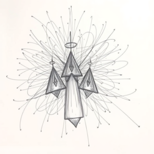 Chaotic Graphite Pencil Sketch Christmas Tattoo