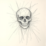 Chaotic Graphite Pencil Sketch Death Tattoo