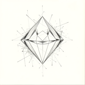 Chaotic Graphite Pencil Sketch Diamond Tattoo