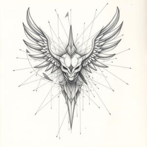 Chaotic Graphite Pencil Sketch Evangelion Tattoo