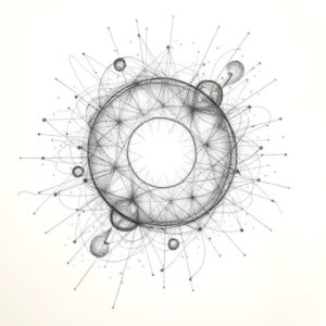 Chaotic Graphite Pencil Sketch Galaxy Tattoo