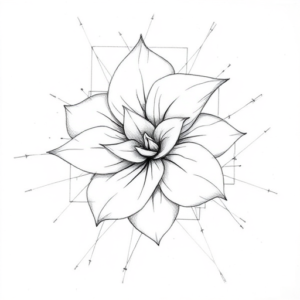 Chaotic Graphite Pencil Sketch Gardenia Tattoo