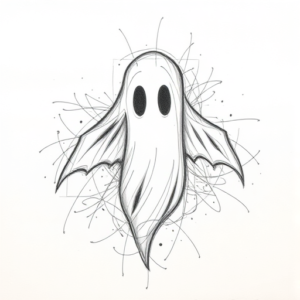 Chaotic Graphite Pencil Sketch Ghost Tattoo