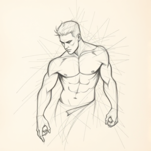 Chaotic Graphite Pencil Sketch Hercules Tattoo