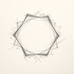 Chaotic Graphite Pencil Sketch Hexagon Tattoo