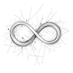 Chaotic Graphite Pencil Sketch Infinity Tattoo