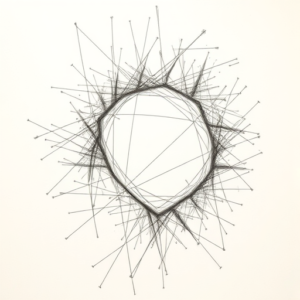 Chaotic Graphite Pencil Sketch Kintsugi Tattoo