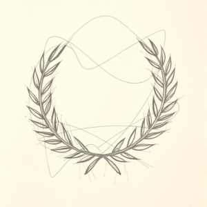 Chaotic Graphite Pencil Sketch Laurel Tattoo