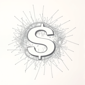 Chaotic Graphite Pencil Sketch Money Tattoo