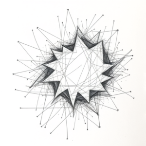 Chaotic Graphite Pencil Sketch Nature Tattoo