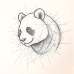 Chaotic Graphite Pencil Sketch Panda Tattoo