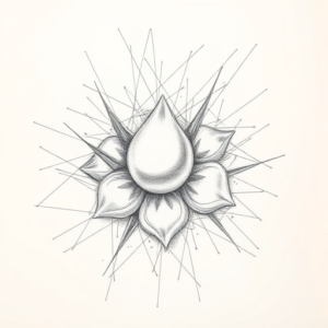 Chaotic Graphite Pencil Sketch Pearl Tattoo