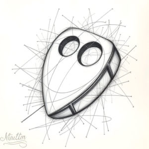 Chaotic Graphite Pencil Sketch Planchette Tattoo