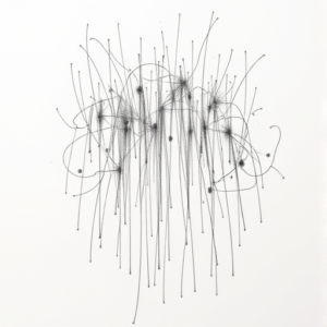 Chaotic Graphite Pencil Sketch Rain Tattoo