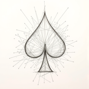 Chaotic Graphite Pencil Sketch Spade Tattoo