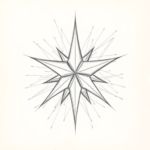 Chaotic Graphite Pencil Sketch Star Tattoo