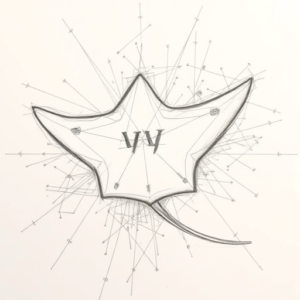 Chaotic Graphite Pencil Sketch Stingray Tattoo