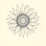 Chaotic Graphite Pencil Sketch Sunflower Tattoo
