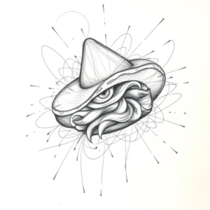Chaotic Graphite Pencil Sketch Taco Tattoo