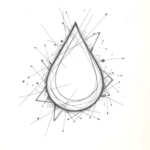 Chaotic Graphite Pencil Sketch Teardrop Tattoo