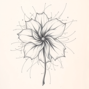 Chaotic Graphite Pencil Sketch Violet Tattoo