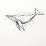 Chaotic Graphite Pencil Sketch Whale Tattoo