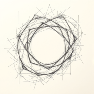 Chaotic Graphite Pencil Sketch Wormhole Tattoo