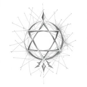 Chaotic Graphite Pencil Sketch Yggdrasil Tattoo