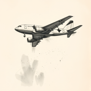 Charcoal Airplane Tattoo