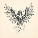 Charcoal Angel Tattoo