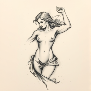 Charcoal Aphrodite Tattoo