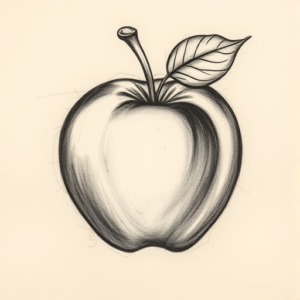Charcoal Apple Tattoo