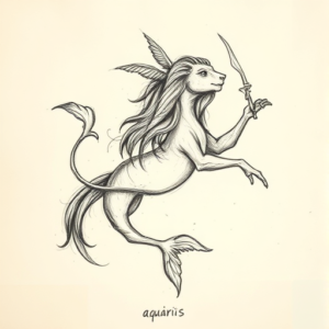 Charcoal Aquarius Tattoo