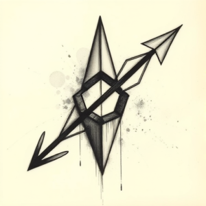 Charcoal Arrowhead Tattoo