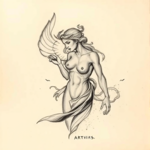 Charcoal Artemis Tattoo