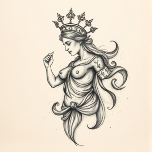 Charcoal Athena Tattoo