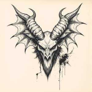 Charcoal Baphomet Tattoo