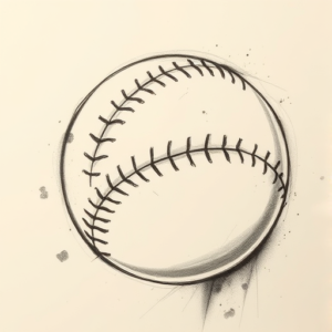 Charcoal Baseball Tattoo
