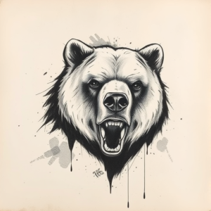 Charcoal Bear Tattoo