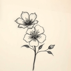 Charcoal Bluebonnet Tattoo