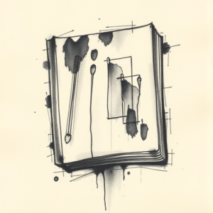 Charcoal Book Tattoo