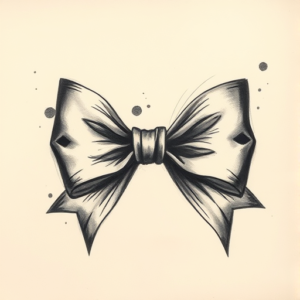 Charcoal Bow Tattoo