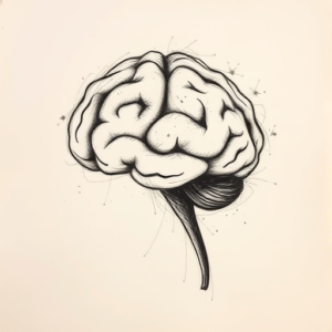 Charcoal Brain Tattoo
