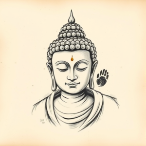 Charcoal Buddha Tattoo