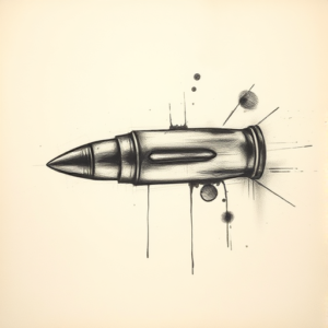 Charcoal Bullet Tattoo