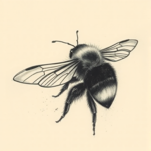 Charcoal Bumblebee Tattoo